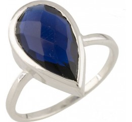 Серебряное кольцо SilverBreeze с сапфиром nano 0712949 18 размер, 18 размер, 18 размер, 18 размер