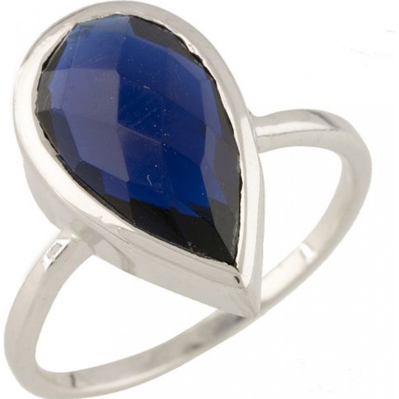 Серебряное кольцо SilverBreeze с сапфиром nano (0712949) 16.5 размер