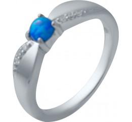 Серебряное кольцо SilverBreeze с опалом 2034940 16.5 размер, 16.5 размер, 16.5 размер, 16.5 размер