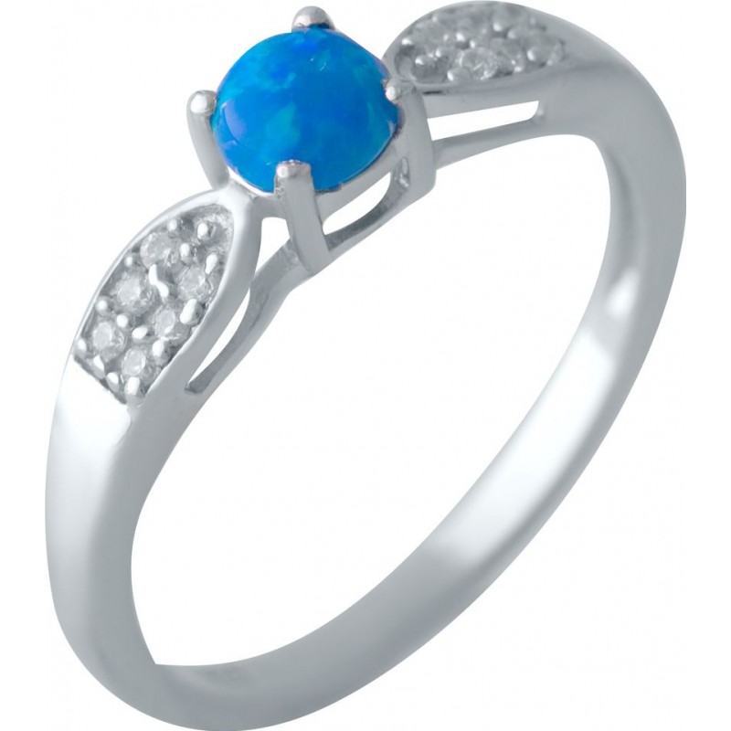 Серебряное кольцо SilverBreeze с опалом 2024187 17.5 размер, 17.5 размер, 17.5 размер, 17.5 размер