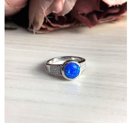 Серебряное кольцо SilverBreeze с опалом (2024071) 17.5 размер