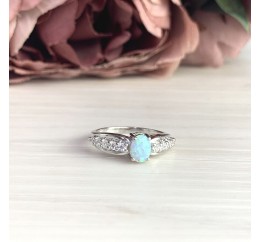 Серебряное кольцо SilverBreeze с опалом 2009382 17 размер, 17 размер, 17 размер, 17 размер