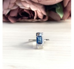 Серебряное кольцо SilverBreeze с натуральным топазом Лондон Блю 1988466 18 размер, 18 размер, 18 размер, 18 размер