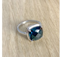 Серебряное кольцо SilverBreeze с натуральным топазом Лондон Блю 1937563 17 размер, 17 размер, 17 размер, 17 размер
