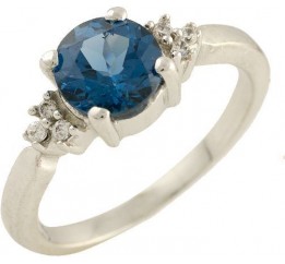 Серебряное кольцо SilverBreeze с натуральным топазом Лондон Блю 1074220 17 размер, 17 размер, 17 размер, 17 размер