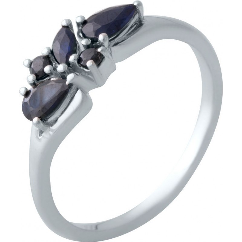 Серебряное кольцо SilverBreeze с натуральным сапфиром 2021865 18.5 размер, 18.5 размер, 18.5 размер, 18.5 размер