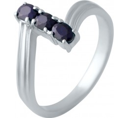 Серебряное кольцо SilverBreeze с натуральным сапфиром (2006152) 18.5 размер