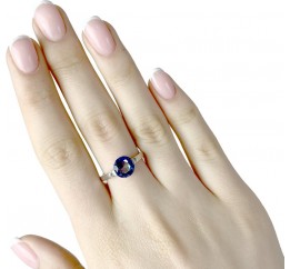 Серебряное кольцо SilverBreeze с натуральным мистик топазом (1961001) 17 размер