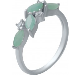Серебряное кольцо SilverBreeze с натуральным изумрудом 2032236 17.5 размер, 17.5 размер, 17.5 размер, 17.5 размер
