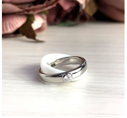 Серебряное кольцо SilverBreeze с керамикой (1765043) 19.5 размер