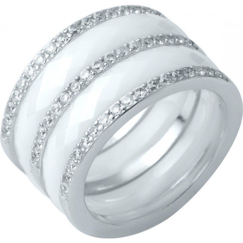 Серебряное кольцо SilverBreeze с керамикой (1214299) 17 размер