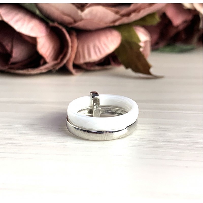 Серебряное кольцо SilverBreeze с керамикой 1150788 17 размер, 17 размер, 17 размер, 17 размер