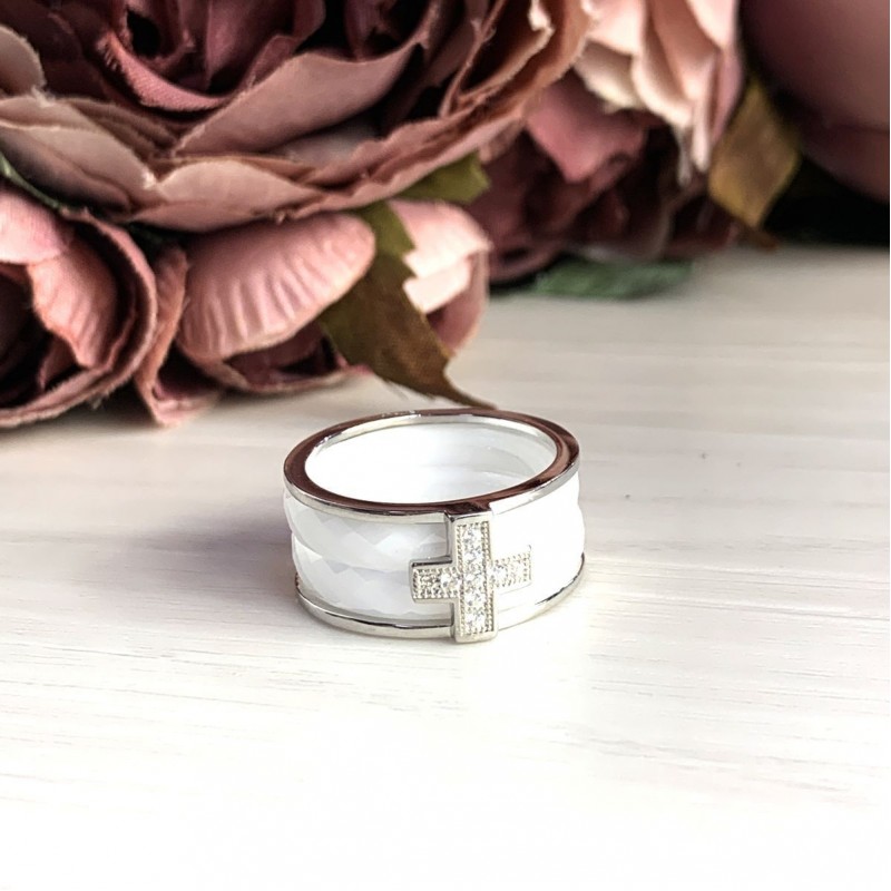 Серебряное кольцо SilverBreeze с керамикой 1150382 19 размер, 19 размер, 19 размер, 19 размер