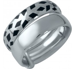 Серебряное кольцо SilverBreeze с емаллю (1985939) 16.5 размер