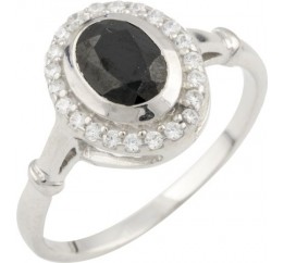 Серебряное кольцо SilverBreeze с натуральным сапфиром (0468518) 18 размер