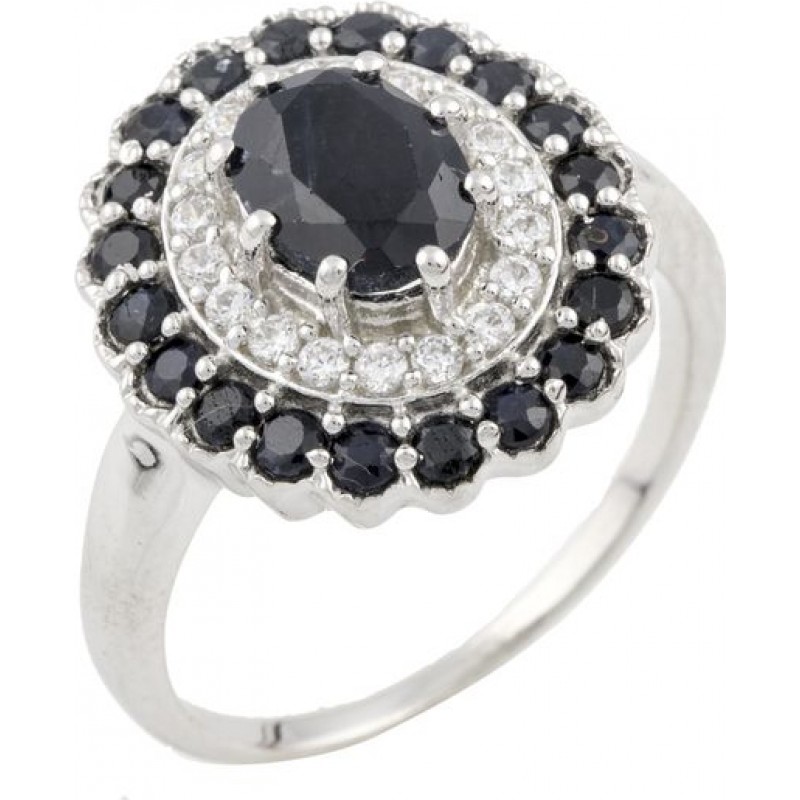 Серебряное кольцо SilverBreeze с натуральным сапфиром 0468839 17 размер, 17 размер, 17 размер, 17 размер