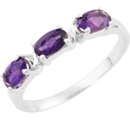 Серебряное кольцо SilverBreeze с натуральным аметистом 0928968 17.5 размер, 17.5 размер, 17.5 размер, 17.5 размер