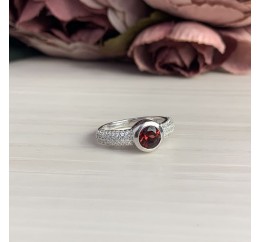 Серебряное кольцо SilverBreeze с натуральным гранатом 1451687 16.5 размер, 16.5 размер, 16.5 размер, 16.5 размер