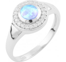 Серебряное кольцо SilverBreeze с опалом (1633571) 17.5 размер