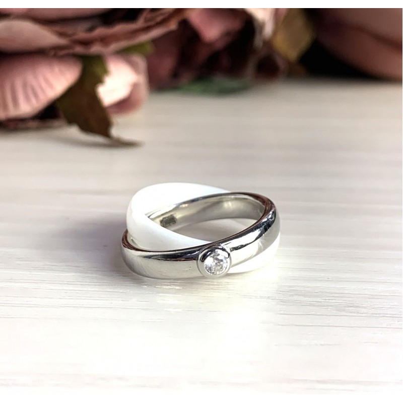 Серебряное кольцо SilverBreeze с керамикой 1765043 18 размер, 18 размер, 18 размер, 18 размер