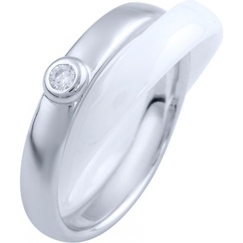Серебряное кольцо SilverBreeze с керамикой (1765043) 16 размер