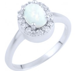 Серебряное кольцо SilverBreeze с опалом 1892565 18 размер, 18 размер, 18 размер, 18 размер