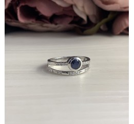 Серебряное кольцо SilverBreeze с натуральным сапфиром 1914762 17 размер, 17 размер, 17 размер, 17 размер