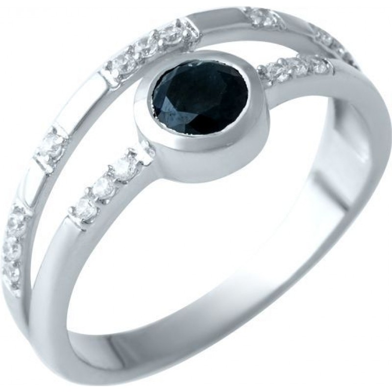 Серебряное кольцо SilverBreeze с натуральным сапфиром 1914762 17 размер, 17 размер, 17 размер, 17 размер