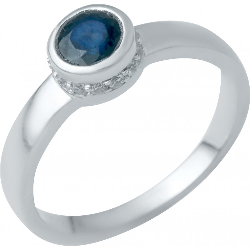 Серебряное кольцо SilverBreeze с натуральным сапфиром 1946923 17.5 размер, 17.5 размер, 17.5 размер, 17.5 размер