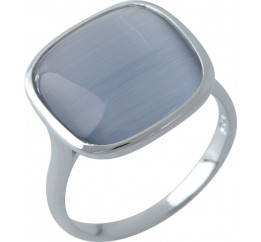 Серебряное кольцо SilverBreeze с кошачим глазом (1975282) 17.5 размер