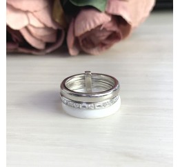 Серебряное кольцо SilverBreeze с керамикой (1978047) 16 размер