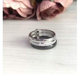 Серебряное кольцо SilverBreeze с керамикой (1978085) 17.5 размер