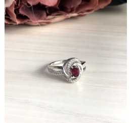 Серебряное кольцо SilverBreeze с натуральным рубином 1987483 18 размер, 18 размер, 18 размер, 18 размер