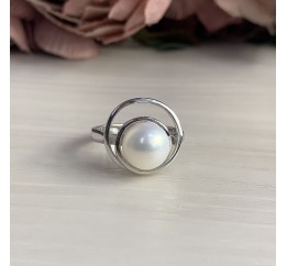 Серебряное кольцо SilverBreeze с натуральным жемчугом 2006459 17 размер, 17 размер, 17 размер, 17 размер