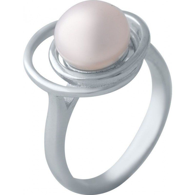 Серебряное кольцо SilverBreeze с натуральным жемчугом (2006459) 17 размер