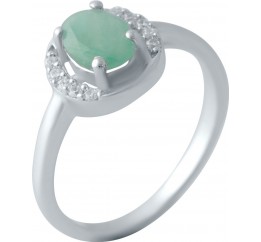Серебряное кольцо SilverBreeze с натуральным изумрудом 2043423 17.5 размер, 17.5 размер, 17.5 размер, 17.5 размер