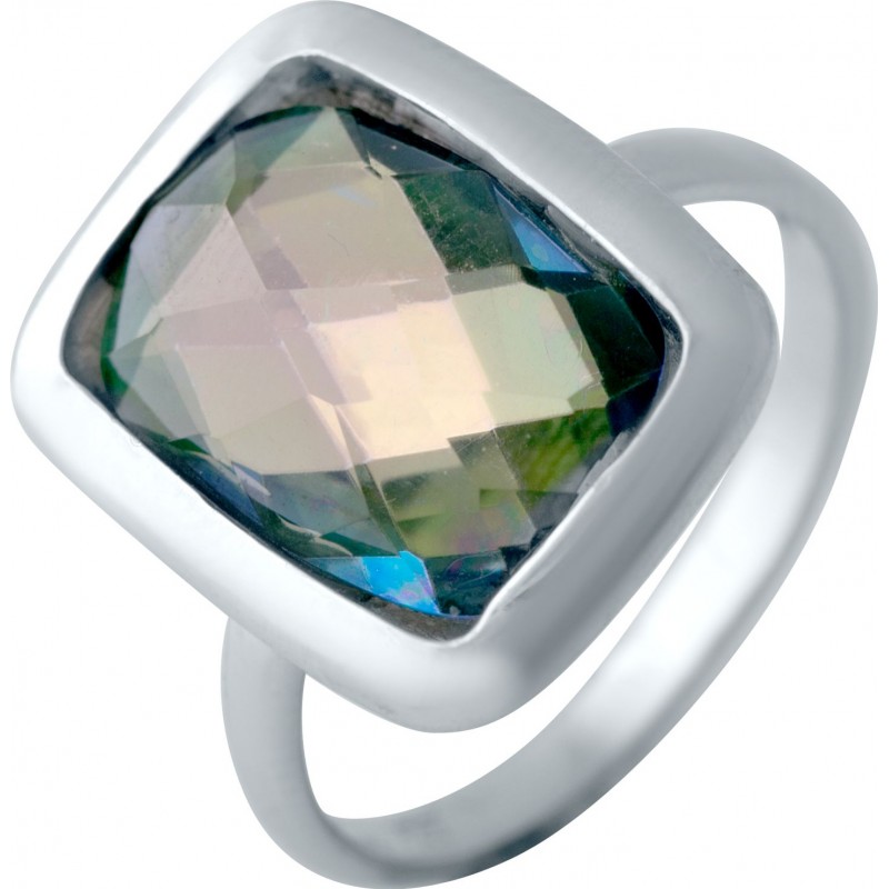 Серебряное кольцо SilverBreeze с натуральным мистик топазом (2043478) 17.5 размер