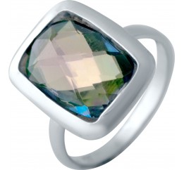 Серебряное кольцо SilverBreeze с натуральным мистик топазом (2043478) 18 размер