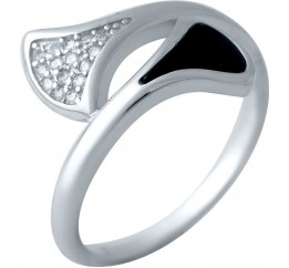 Серебряное кольцо SilverBreeze с натуральным ониксом 2038474 16 размер, 16 размер, 16 размер, 16 размер