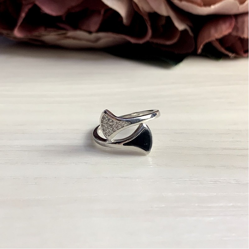 Серебряное кольцо SilverBreeze с натуральным ониксом 2038474 16 размер, 16 размер, 16 размер, 16 размер