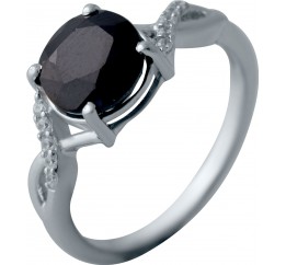 Серебряное кольцо SilverBreeze с натуральным сапфиром (2041993) 17 размер