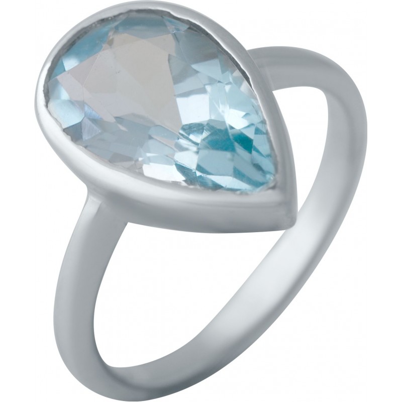 Серебряное кольцо SilverBreeze с натуральным топазом (2043942) 17 размер