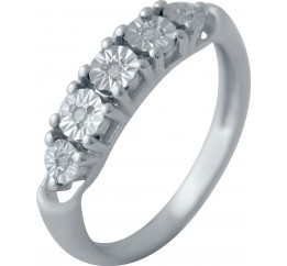 Серебряное кольцо SilverBreeze с натуральными бриллиантом 2043720 16 размер, 16 размер, 16 размер, 16 размер