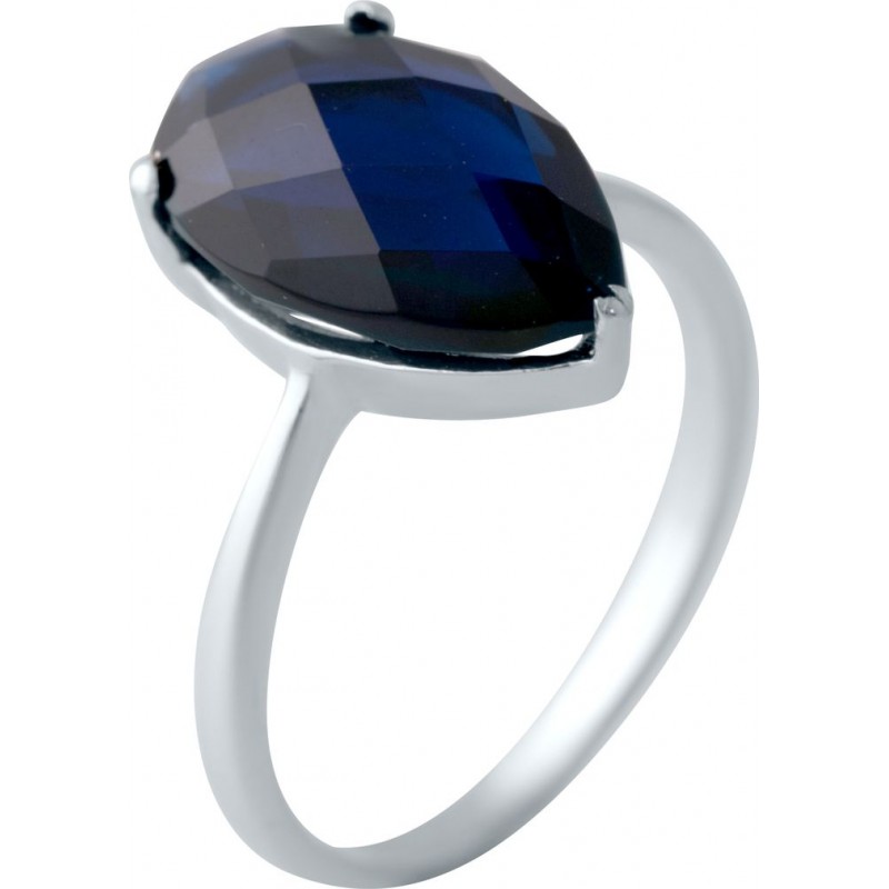 Серебряное кольцо SilverBreeze с сапфиром nano (2040477) 17 размер
