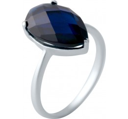 Серебряное кольцо SilverBreeze с сапфиром nano 2040477 17.5 размер, 17.5 размер, 17.5 размер, 17.5 размер
