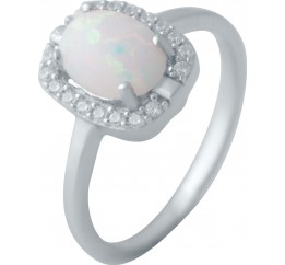 Серебряное кольцо SilverBreeze с опалом (2040354) 17 размер