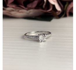 Серебряное кольцо SilverBreeze с натуральными бриллиантом 2043652 18 размер, 18 размер, 18 размер, 18 размер