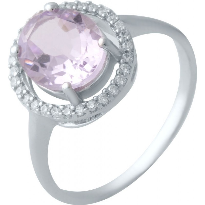 Серебряное кольцо SilverBreeze с натуральным аметистом 2020844 17.5 размер, 17.5 размер, 17.5 размер, 17.5 размер