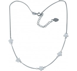 Серебряное колье SilverBreeze с натуральным перламутром 1993767 400450 размер, 400-450мм размер, 400-450мм размер, 400-450мм размер