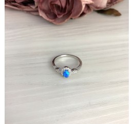 Серебряное кольцо SilverBreeze с опалом 0.533ct 2075127 17.5 размер, 17.5 размер, 17.5 размер, 17.5 размер